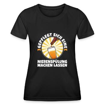 Well-groomed to have a kidney irrigation - Women's Functional T-Shirt - black - Front - AI Model Female 172 light (172cm)