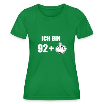 93 anniversaire - T-shirt sport Femme - vert - Devant - AI Model Female 172 dark (172cm)
