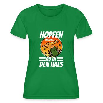 Houblon et malt - T-shirt sport Femme - vert - Devant - AI Model Female 172 dark (172cm)