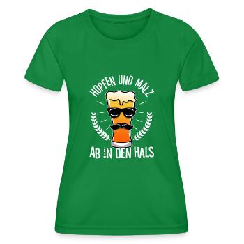 Houblon et malt - T-shirt sport Femme - vert - Devant - AI Model Female 172 dark (172cm)