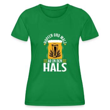 Houblon et malt - T-shirt sport Femme - vert - Devant - AI Model Female 172 dark (172cm)