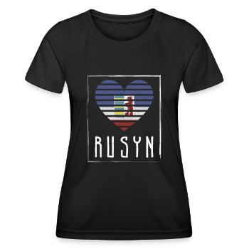 Rusyn Kiewer Rus Slawen Herkunft Karpaten - Frauen Funktions-T-Shirt - Schwarz - Vorne - AI Model Female 172 light (172cm)