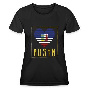Rusyn Kiewer Rus Slawen Herkunft Karpaten - Frauen Funktions-T-Shirt - Schwarz - Vorne - AI Model Female 172 light (172cm)