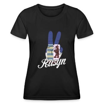 Rusnak Rusyn Ostslawen Karpaten Diaspora - Frauen Funktions-T-Shirt - Schwarz - Vorne - AI Model Female 172 light (172cm)