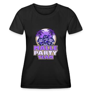 Malle Party Team Monkey Mallorca Saying - Women's Functional T-Shirt - black - Front - AI Model Female 172 light (172cm)