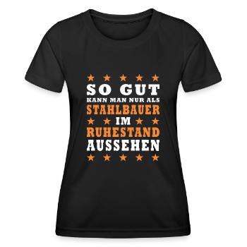 Stahlbau Stahlbauer Geschenk Geschenkidee Metall - Frauen Funktions-T-Shirt - Schwarz - Vorne - AI Model Female 172 light (172cm)