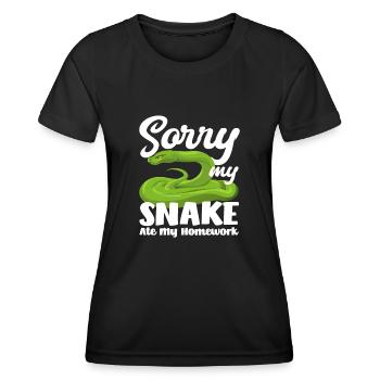 Snake Homework - Women's Functional T-Shirt - black - Front - AI Model Female 172 light (172cm)