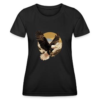 Pygargue à tête blanche Weißkopfseeadler - T-shirt sport Femme - noir - Devant - AI Model Female 172 light (172cm)