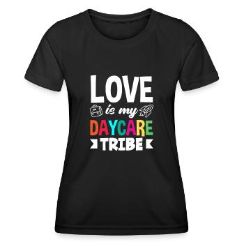 L’amour est ma tribu maternelle - T-shirt sport Femme - noir - Devant - AI Model Female 172 light (172cm)