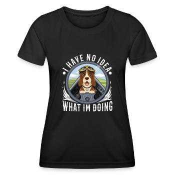 I have no idea what im doing - Frauen Funktions-T-Shirt - Schwarz - Vorne - AI Model Female 172 light (172cm)