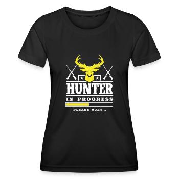 Jäger Wird Geladen Bitte Warten - Frauen Funktions-T-Shirt - Schwarz - Vorne - AI Model Female 172 light (172cm)