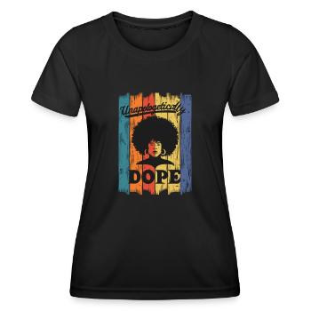 Afroamerikaner kompromisslos stärken - Frauen Funktions-T-Shirt - Schwarz - Vorne - AI Model Female 172 light (172cm)