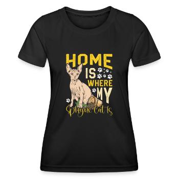 Witziger Sphynx Katze Spruch - Frauen Funktions-T-Shirt - Schwarz - Vorne - AI Model Female 172 light (172cm)