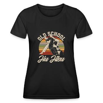 Style rétro Jiu Jitsu à l’ancienne - T-shirt sport Femme - noir - Devant - AI Model Female 172 light (172cm)