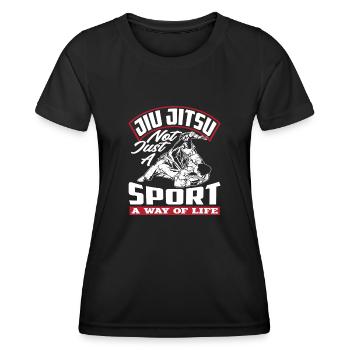 Le Jiu Jitsu n'est pas seulement un sport, un mode de vie - T-shirt sport Femme - noir - Devant - AI Model Female 172 light (172cm)