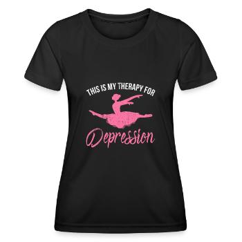 Tanz Therapie | Tänzerin Tänzer Tanzkurs Tanzen - Frauen Funktions-T-Shirt - Schwarz - Vorne - AI Model Female 172 light (172cm)