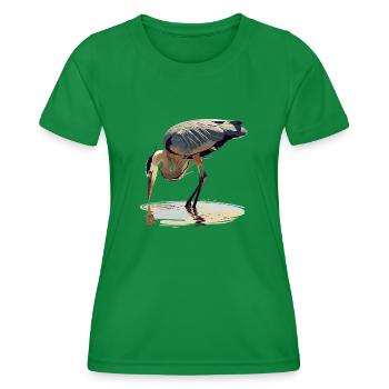 Heron Reiher - Frauen Funktions-T-Shirt - Kelly Green - Vorne - AI Model Female 172 dark (172cm)