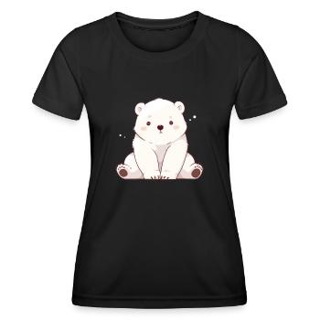 Polar Bear Eisbären Eisbär - Frauen Funktions-T-Shirt - Schwarz - Vorne - AI Model Female 172 light (172cm)