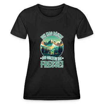 I like trees that hold the food - Women's Functional T-Shirt - black - Front - AI Model Female 172 light (172cm)