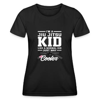 Je suis un enfant de Jiu Jitsu beaucoup plus cool - T-shirt sport Femme - noir - Devant - AI Model Female 172 light (172cm)