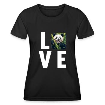 Panda géant Pandas Große Pandas Großer Panda - T-shirt sport Femme - noir - Devant - AI Model Female 172 light (172cm)