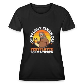 Maintained to format the hard drive - Women's Functional T-Shirt - black - Front - AI Model Female 172 light (172cm)