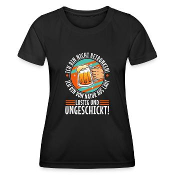 Je ne suis pas ivre, la nature bruyante, drôle et - T-shirt sport Femme - noir - Devant - AI Model Female 172 light (172cm)