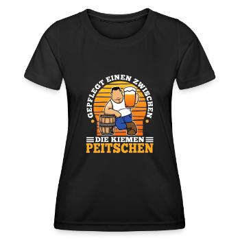 Vous fouetter entre les branchies de manière soignée - T-shirt sport Femme - noir - Devant - AI Model Female 172 light (172cm)