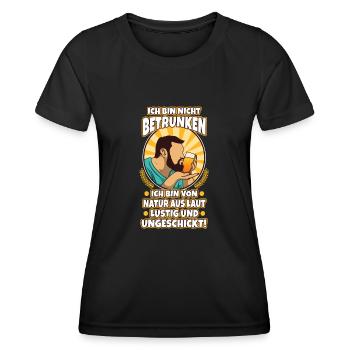 Je ne suis pas ivre, la nature bruyante, drôle et - T-shirt sport Femme - noir - Devant - AI Model Female 172 light (172cm)
