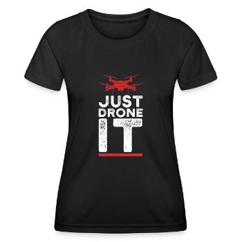 Drohne Drohnen Geschenk - Frauen Funktions-T-Shirt - Schwarz - Vorne - AI Model Female 172 light (172cm)