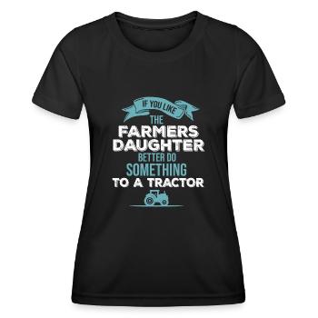Traktor Schrauber Landmaschinen Mechaniker - Frauen Funktions-T-Shirt - Schwarz - Vorne - AI Model Female 172 light (172cm)