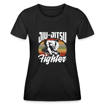 Jiu-Jitsu Fighter Vintage Style - Women's Functional T-Shirt - black - Front - AI Model Female 172 light (172cm)