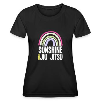 Sunshine And Jiu Jitsu Rainbow - Women's Functional T-Shirt - black - Front - AI Model Female 172 light (172cm)