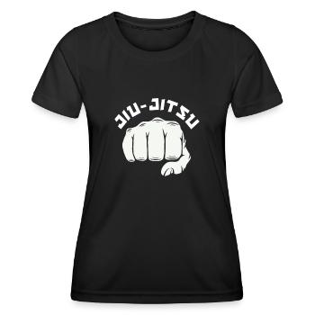 Graphismes de poing de jiu-jitsu cool - T-shirt sport Femme - noir - Devant - AI Model Female 172 light (172cm)
