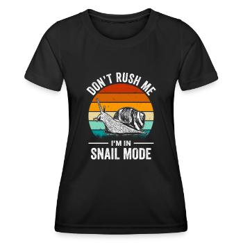 Witziger Schnecken Spruch - Frauen Funktions-T-Shirt - Schwarz - Vorne - AI Model Female 172 light (172cm)