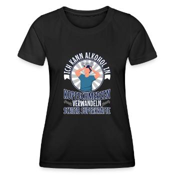 Nüchtern betrachtet war es besoffen besser - Frauen Funktions-T-Shirt - Schwarz - Vorne - AI Model Female 172 light (172cm)