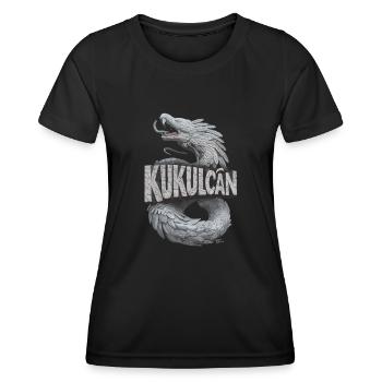 Legendäre Schlange Kukulcan Uralte Mythologie - Frauen Funktions-T-Shirt - Schwarz - Vorne - AI Model Female 172 light (172cm)