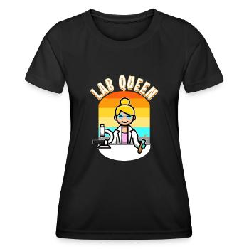 Reine du labo - T-shirt sport Femme - noir - Devant - AI Model Female 172 light (172cm)