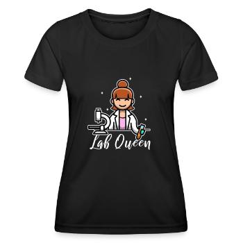 Lab Queen - Frauen Funktions-T-Shirt - Schwarz - Vorne - AI Model Female 172 light (172cm)