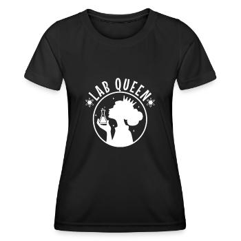 Lab Queen - Frauen Funktions-T-Shirt - Schwarz - Vorne - AI Model Female 172 light (172cm)