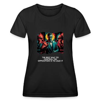 Lead the Opposition with Confidence Vintage - Women's Functional T-Shirt - black - Front - AI Model Female 172 light (172cm)