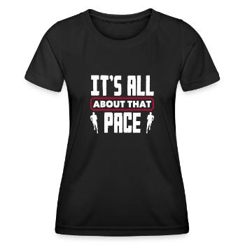Es Geht Alles Um Das Tempo - Frauen Funktions-T-Shirt - Schwarz - Vorne - AI Model Female 172 light (172cm)