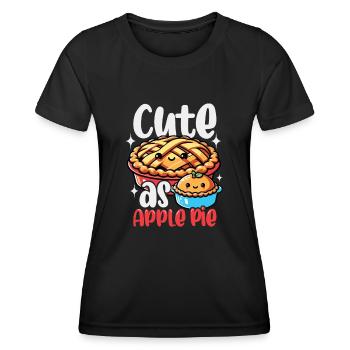 Cute as Apple pie thanksgiving applepie lover - Women's Functional T-Shirt - black - Front - AI Model Female 172 light (172cm)
