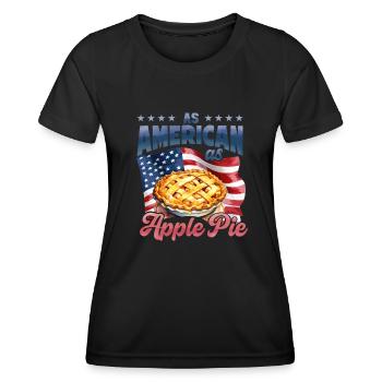American Apple pie thanksgiving applepie lover - Women's Functional T-Shirt - black - Front - AI Model Female 172 light (172cm)