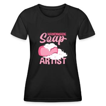 Handmade Soap Artist - Women's Functional T-Shirt - black - Front - AI Model Female 172 light (172cm)