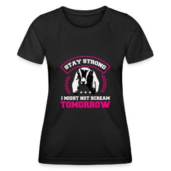 Nubisches Ziegengeflüster - Frauen Funktions-T-Shirt - Schwarz - Vorne - AI Model Female 172 light (172cm)