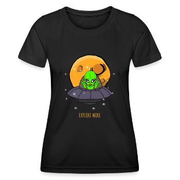 Galaxy Explorer Galaxy Space Astronaut Gift - Women's Functional T-Shirt - black - Front - AI Model Female 172 light (172cm)