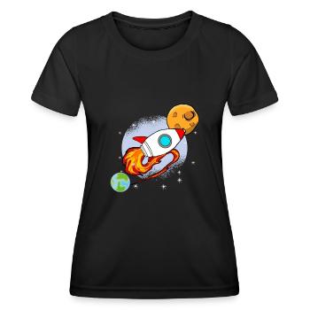 VOYAGE DANS L’ESPACE - T-shirt sport Femme - noir - Devant - AI Model Female 172 light (172cm)
