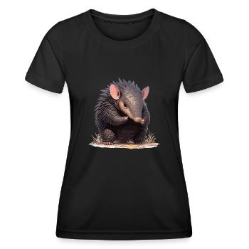 Armadillo Gürteltiere Gürteltier - Frauen Funktions-T-Shirt - Schwarz - Vorne - AI Model Female 172 light (172cm)