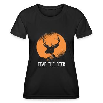 Hirsch Jäger - Women's Functional T-Shirt - black - Front - AI Model Female 172 light (172cm)